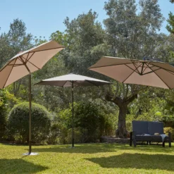 None 2.7m Crank & Tilt Parasol Dark Grey - Dia. 38mm -Garden & Outdoor Store 12888563 1644929370842954