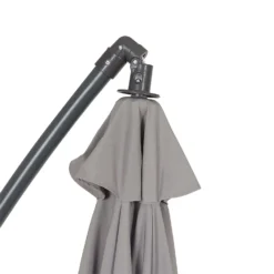 None 3m Overhanging Parasol - Light Grey -Garden & Outdoor Store 12888566 7124966185535470