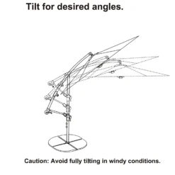 3m Overhanging Parasol - Natural -Garden & Outdoor Store 12888570 2114966185592611