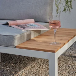 Spirit Metal Garden Corner Sofa Set - Grey -Garden & Outdoor Store 12889918 5274869216234318