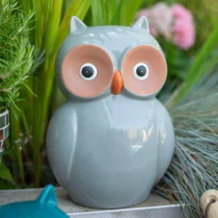 Ceramic Owl Garden Ornament - 25cm -Garden & Outdoor Store 12890924 1154941774098448