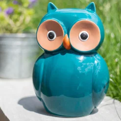 Ceramic Owl Garden Ornament - 25cm -Garden & Outdoor Store 12890924 1204941773960589