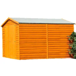 Shire 10 X 6ft Shed Overlap Double Door - No Windows