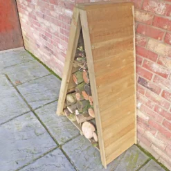 Shire Small Triangular Log Store Tongue And Groove -Garden & Outdoor Store 13082825 1854862456418942