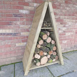 Shire Small Triangular Log Store Tongue And Groove -Garden & Outdoor Store 13082825 2124862456482833