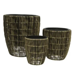 Kate Round Rattan Planter - Medium -Garden & Outdoor Store 13222499 1644934511057963