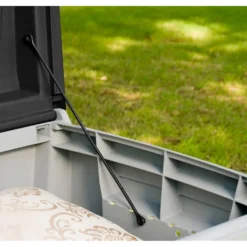 Keter Ace Outdoor Garden Storage Box 124 X 55 X 62.5 Cm - Grey And Black -Garden & Outdoor Store 13432924 1234947994705587