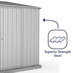 Absco 7.5 X 5ft Space Saver Metal Pent Shed - Zinc -Garden & Outdoor Store 13440831 3454929185766519