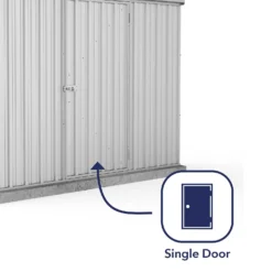 Absco 7.5 X 3ft Space Saver Metal Pent Shed - Zinc -Garden & Outdoor Store 13440836 1685027360486166