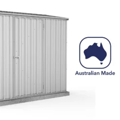 Absco 7.5 X 3ft Space Saver Metal Pent Shed - Zinc -Garden & Outdoor Store 13440836 3215027360550477