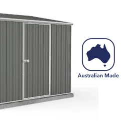 Absco 7.5 X 5ft Space Saver Metal Pent Shed - Grey -Garden & Outdoor Store 13440837 7184929186350175