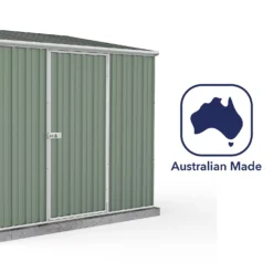Absco 7.5 X 5ft Space Saver Metal Pent Shed - Green -Garden & Outdoor Store 13440838 1044929186411786