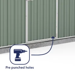 Absco 7.5 X 5ft Space Saver Metal Pent Shed - Green -Garden & Outdoor Store 13440838 1804929186281736