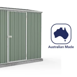 Absco 7.5 X 3ft Space Saver Metal Pent Shed - Green -Garden & Outdoor Store 13440840 7734929186337515