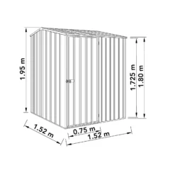 Absco 5 X 5ft Premier Reverse Apex - Dark Grey -Garden & Outdoor Store 13440843 1524929165619473