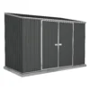 Absco 10 X 5ft Space Saver Metal Pent Shed - Dark Grey