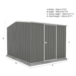 Absco 7.5 X 10ft Premier Reverse Apex - Dark Grey -Garden & Outdoor Store 13440856 8824929163614762