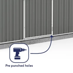 Absco 7.5 X 5ft Regent Metal Apex Shed - Grey -Garden & Outdoor Store 13440860 8274929163798899