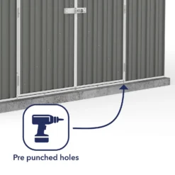 Absco 10x12ft Regent Metal Apex Shed - Grey -Garden & Outdoor Store 13440862 1564929163906173