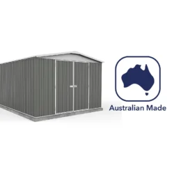 Absco 10x12ft Regent Metal Apex Shed - Grey -Garden & Outdoor Store 13440862 7424929164042919