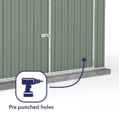 Absco 10 X 15ft Utility Workshop Apex Metal Shed - Green -Garden & Outdoor Store 13440865 1924929164412717