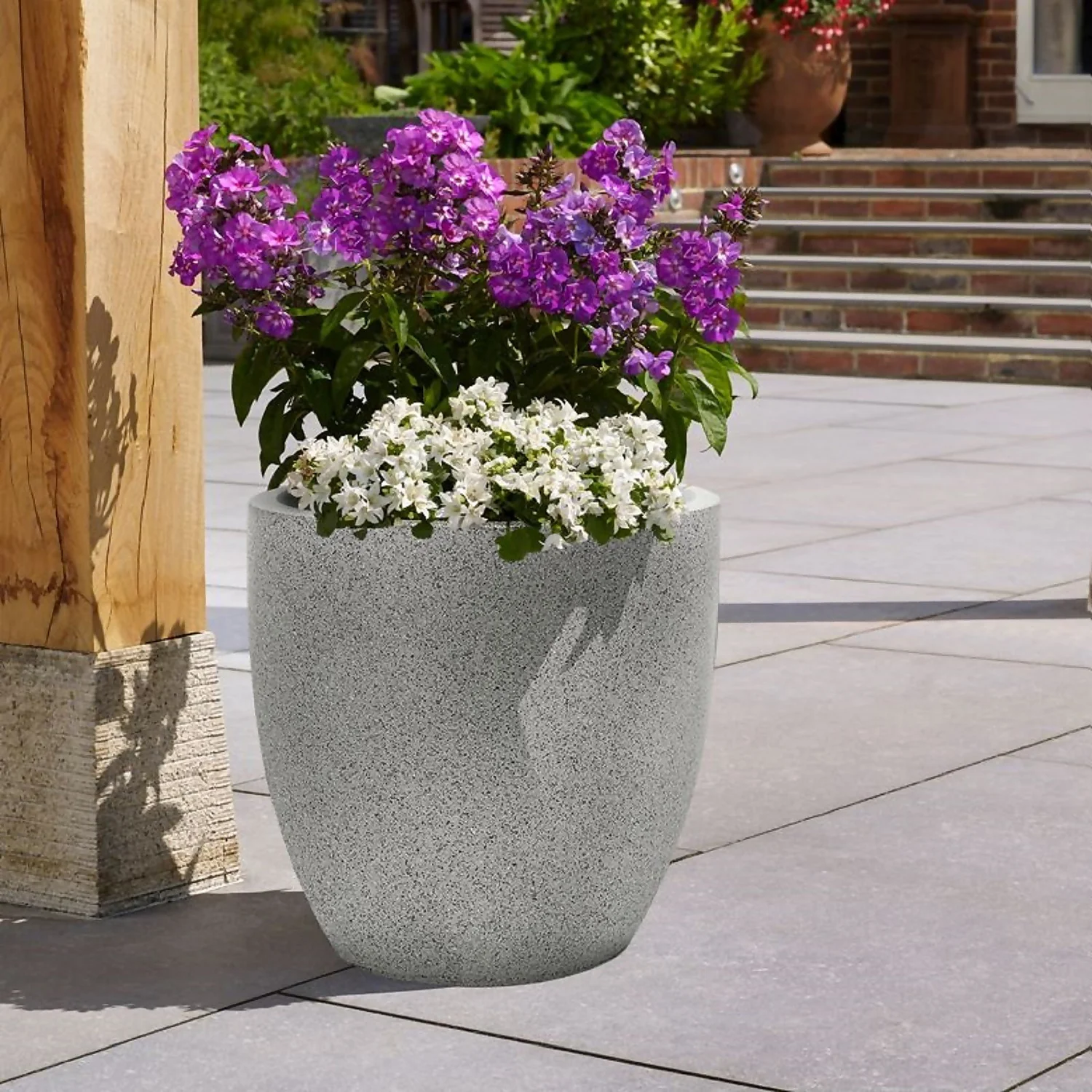 Sierra Grey Egg Planter - 46cm 2 Sierra Grey Egg Planter - 46cm - Image 2