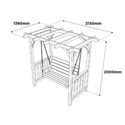 Anchor Fast FSC Milldale Swing Seat With Arbour -Garden & Outdoor Store 13452039 9644931991531747