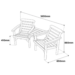 Anchor Fast FSC Weydale Rustic Alcove Garden Seat 11 Anchor Fast FSC Weydale Rustic Alcove Garden Seat -Garden & Outdoor Store 13452072 1114929379133367