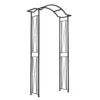 Panacea KD Wave Top Steel Garden Arch - Black