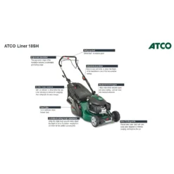 Atco 145cc Liner 18SH Petrol Lawn Mower - 46cm -Garden & Outdoor Store 13486585 1594932690022221