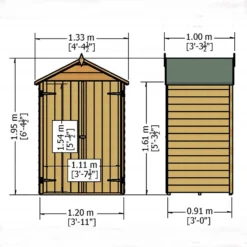 Shire 4 X 3ft Overlap Double Door Garden Tool Shed -Garden & Outdoor Store 13505223 1964926470590245