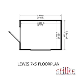 Shire 7 X 5ft Lewis Garden Shed - Including Installation -Garden & Outdoor Store 13505256 1044926482727264