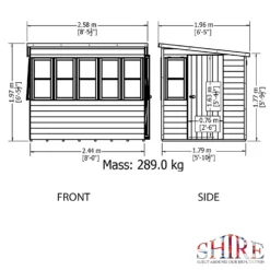 Shire 8 X 6ft Sun Pent Shed -Garden & Outdoor Store 13505284 9694931993114652