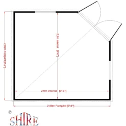 Shire 10 X 10ft Barclay Summerhouse -Garden & Outdoor Store 13505306 9364931993819721