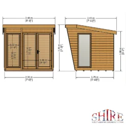 Shire 8 X 6ft Highclere Double Door Summerhouse -Garden & Outdoor Store 13505311 9534933734334170