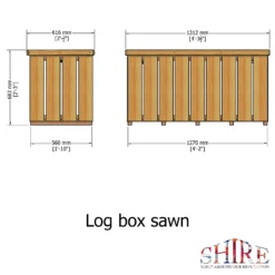 Shire Sawn Timber Garden Storage Log Box 4x2 -Garden & Outdoor Store 13505350 1334931992798254