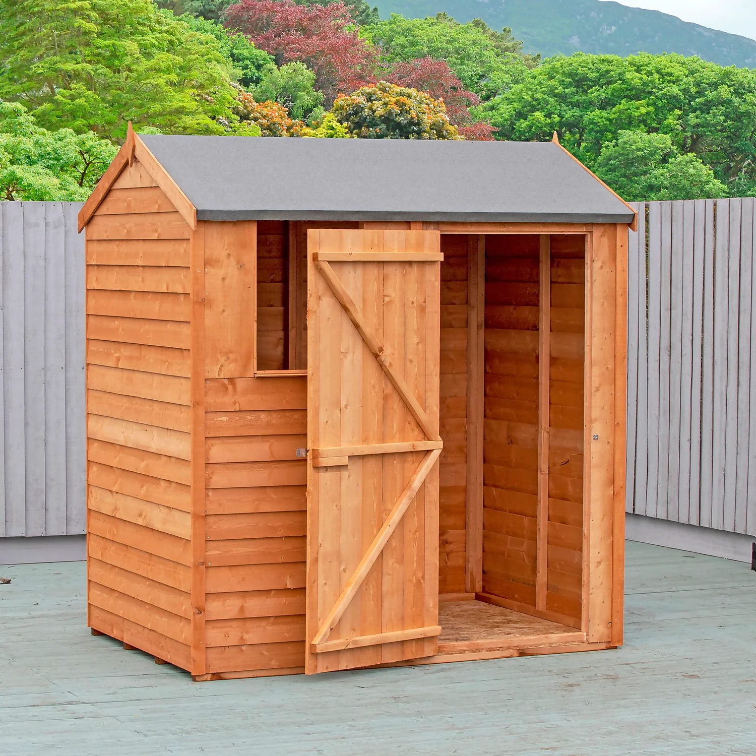 Shire 6x4ft Overlap Reverse Apex Garden Shed 7 Shire 6x4ft Overlap Reverse Apex Garden Shed - Image 7