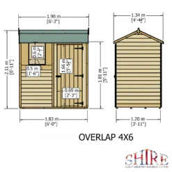 Shire 6x4ft Overlap Reverse Apex Garden Shed 13 Shire 6x4ft Overlap Reverse Apex Garden Shed -Garden & Outdoor Store 13508655 5414926472916901