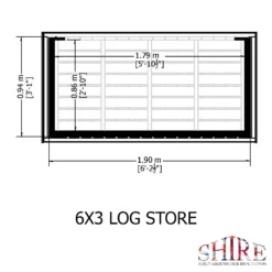 Shire Heavy Duty Log Storage 6x3ft -Garden & Outdoor Store 13508667 4634931996859546