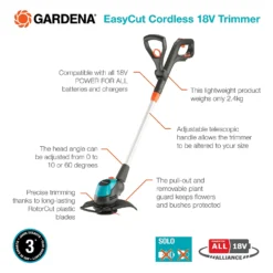 GARDENA EasyCut Cordless 18V Grass Trimmer 10 GARDENA EasyCut Cordless 18V Grass Trimmer -Garden & Outdoor Store 13524830 8114936346365854