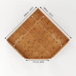 Country Living Premium Ribble 9ft X 9ft Corner Summerhouse Painted + Installation - Thorpe Towers Grey -Garden & Outdoor Store 13554930 1634945632054138