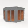 Country Living Premium Ribble 9ft X 9ft Corner Summerhouse Painted + Installation - Thorpe Towers Grey