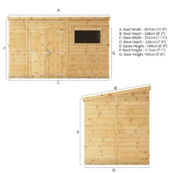 Mercia 12ft X 8ft Premium Shiplap Pent Shed -Garden & Outdoor Store 13555748 5315033256594417