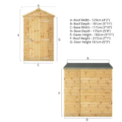 Mercia 6ft X 4ft Premium Windowless Shiplap Apex Shed - Including Installation -Garden & Outdoor Store 13555767 7164937164466205