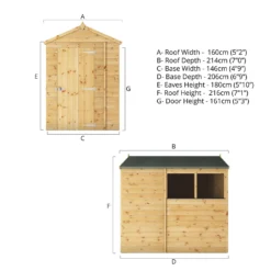 Mercia 7ft X 5ft Premium Shiplap Apex Shed - Including Installation -Garden & Outdoor Store 13555771 1044949335553877