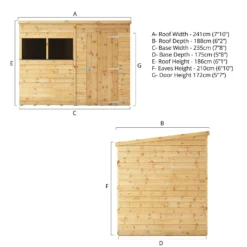 Mercia 8ft X 6ft Premium Shiplap Pent Shed - Including Installation -Garden & Outdoor Store 13555796 2724949338056768