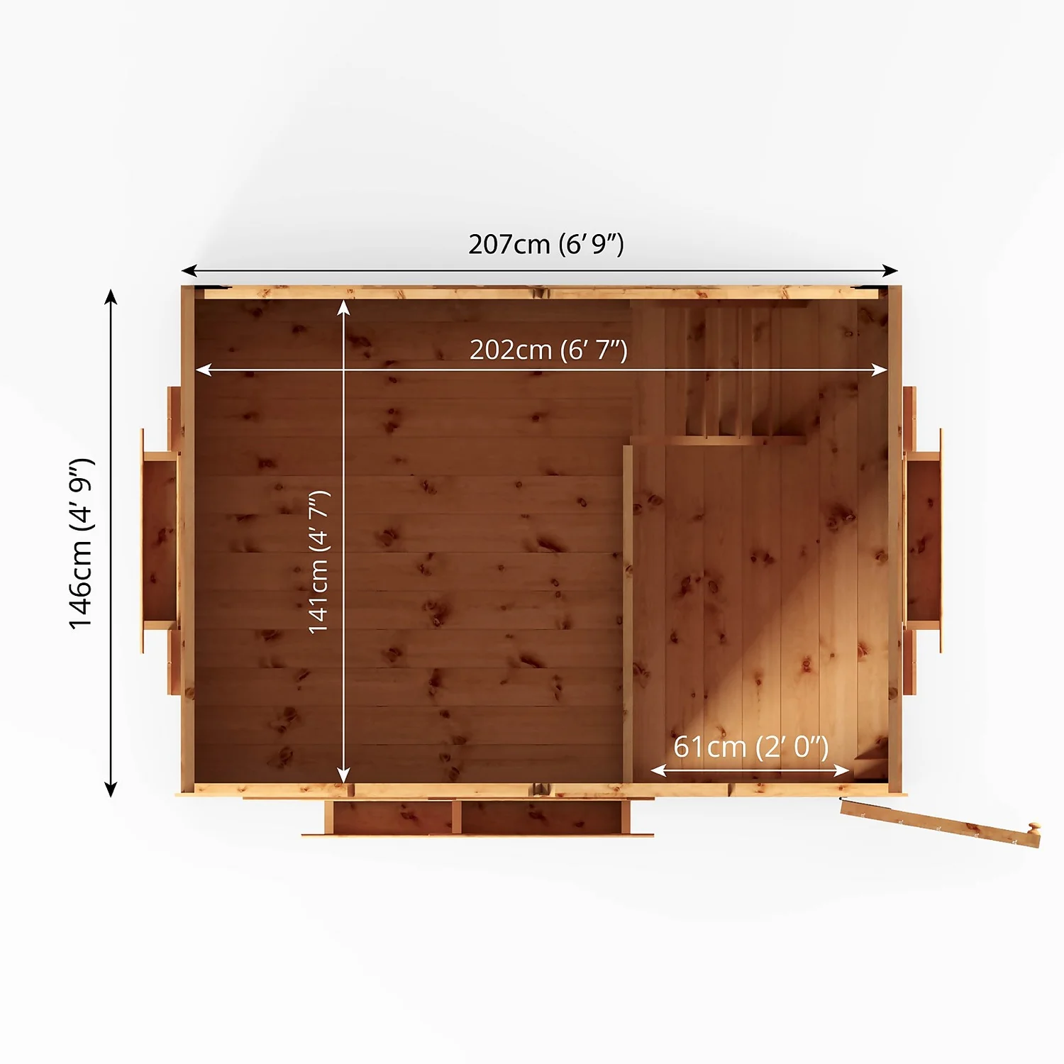 Mercia 7ft X 5ft Swiss Cottage Double Storey Playhouse 8 Mercia 7ft X 5ft Swiss Cottage Double Storey Playhouse - Image 8