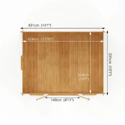 Mercia 4.5m X 3.5m Home Office Log Cabin 44mm -Garden & Outdoor Store 13555849 8795025545943894