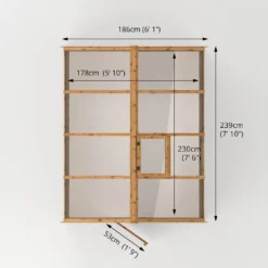Mercia Wooden Greenhouse - 8x6ft -Garden & Outdoor Store 13626876 2715028840056931