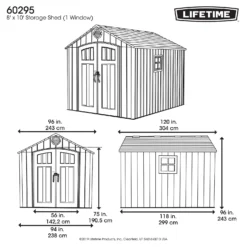 Lifetime Plastic Outdoor Storage Shed - 8x10ft -Garden & Outdoor Store 13660829 1284949046040122